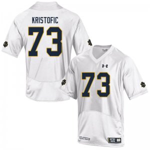 Notre Dame Fighting Irish Men's Andrew Kristofic #73 White Under Armour Authentic Stitched College NCAA Football Jersey WXG2099DS